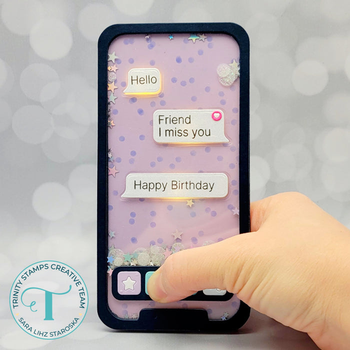 Smart Phone Sayings Coordinating Die Set