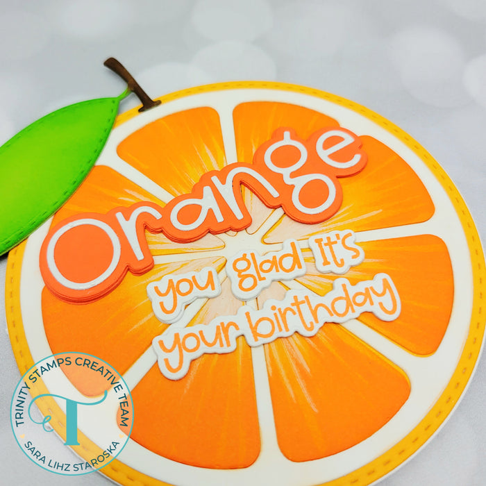Orange You Glad Circle Card Add-on Die Set