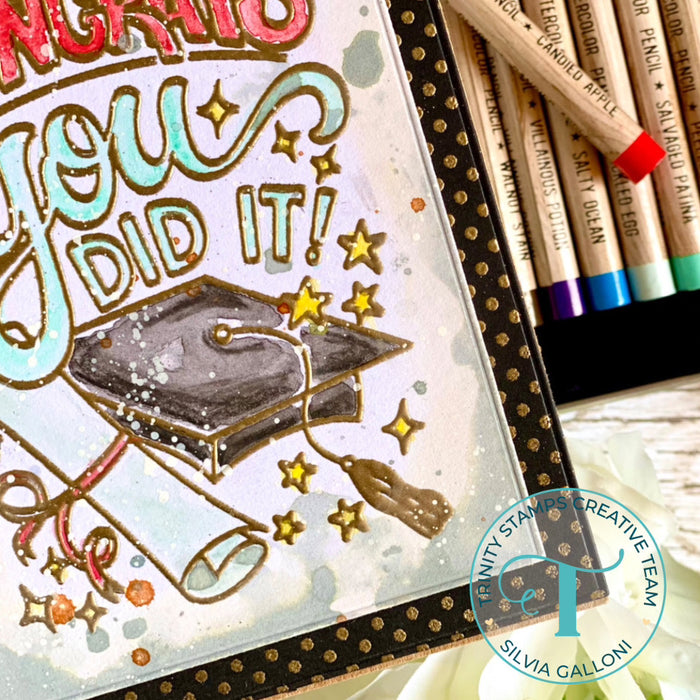 You Did It, Grad 3x4 Stamp Set