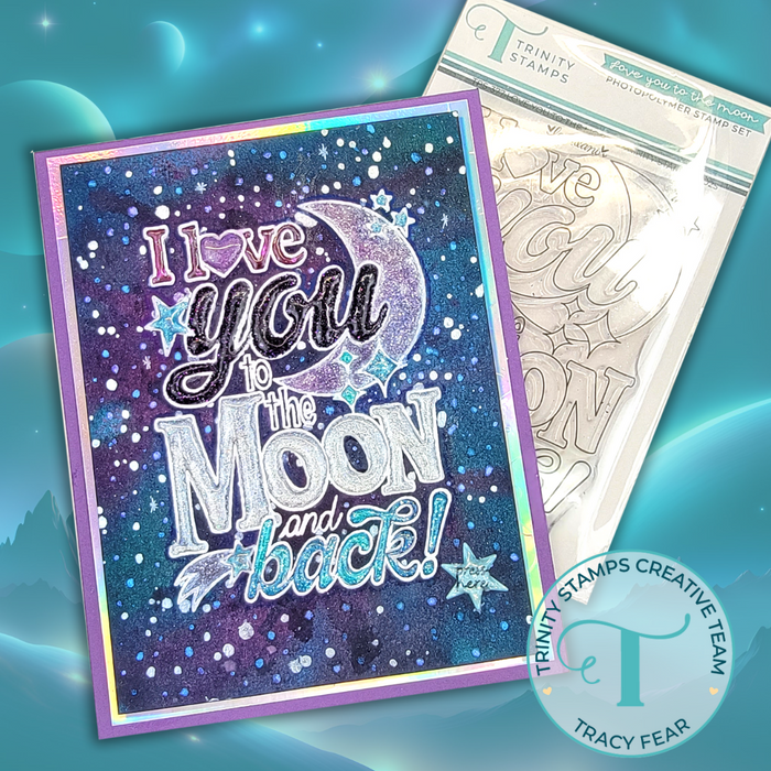 Love you to the Moon 3x4 Stamp - Love, Dani Collection