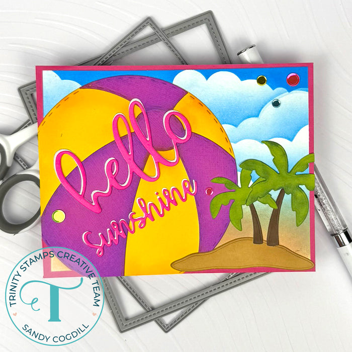 Beach Ball Circle Card Add-on Die Set