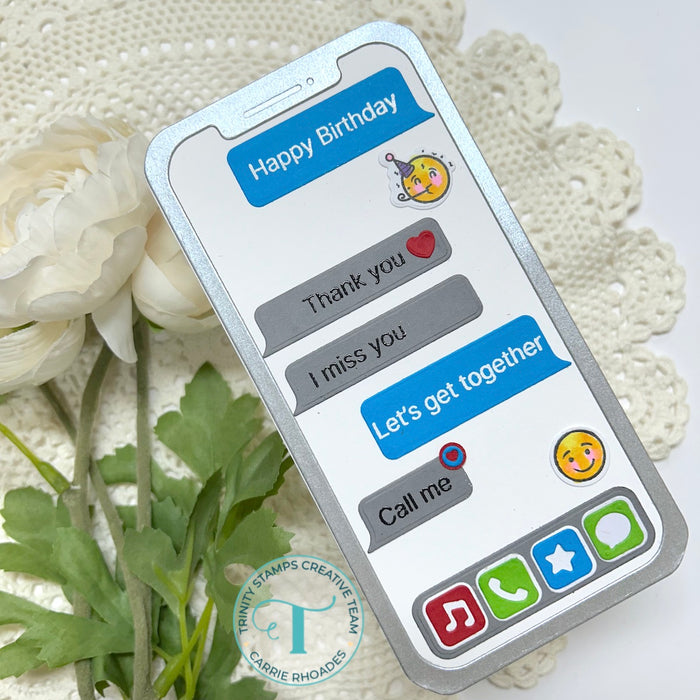 Smart Phone Sayings Coordinating Die Set