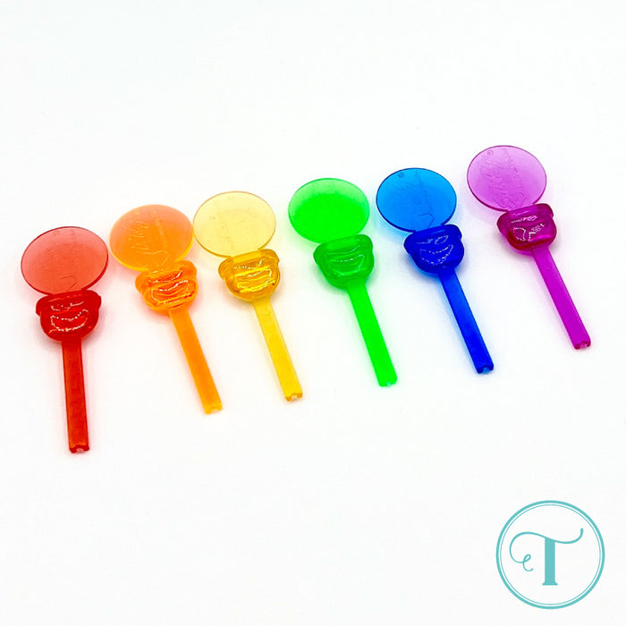 Mini Cup Stoppers - Transparent Rainbow  Packaging Embellishments