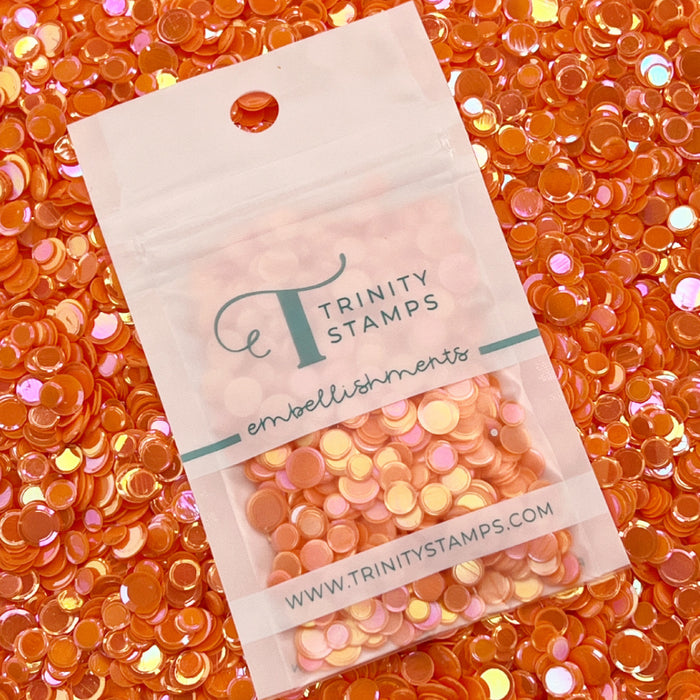 Vivid Tangerine Opaque Shine Confetti