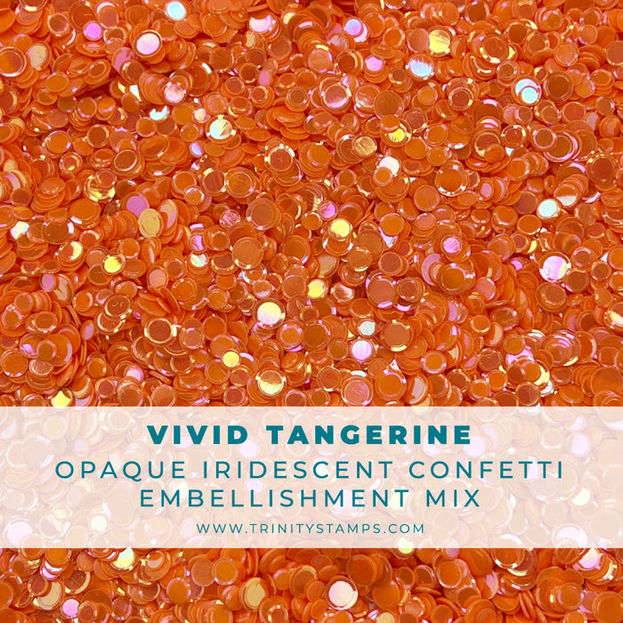 Vivid Tangerine Opaque Shine Confetti