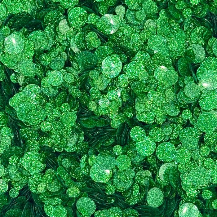 Emerald Sparkle Spots Confetti Embellishments