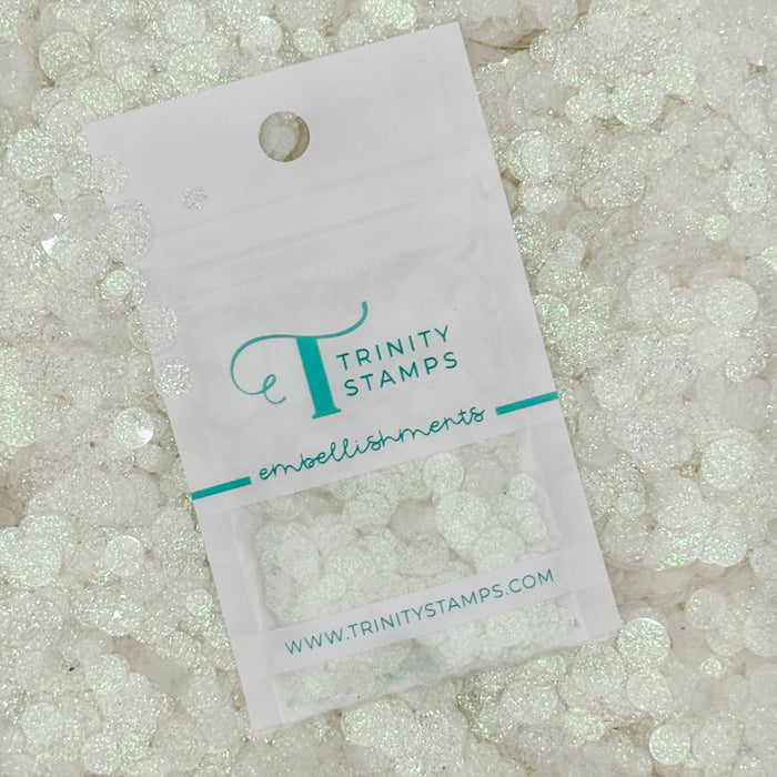 White Sparkle Spots Confetti Embellishments