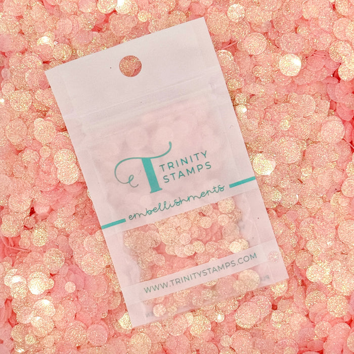 Pink Sparkle Spots Confetti Embellishments