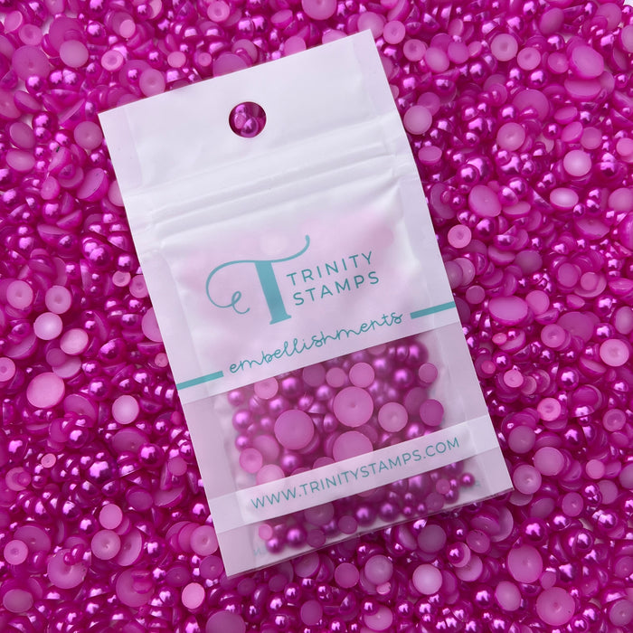 Magenta Satin Baubles