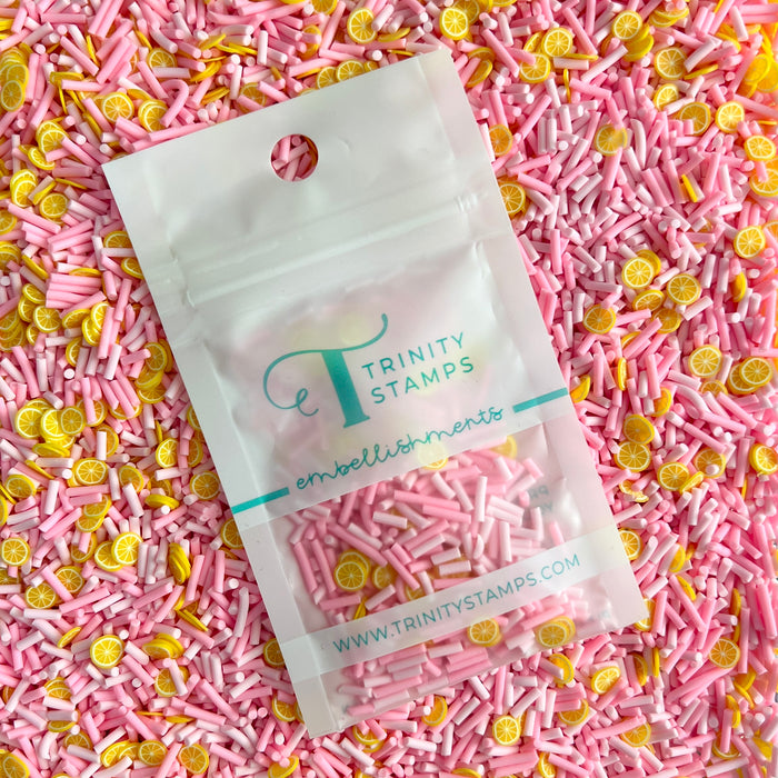 Pink Lemonade Clay Embellishments