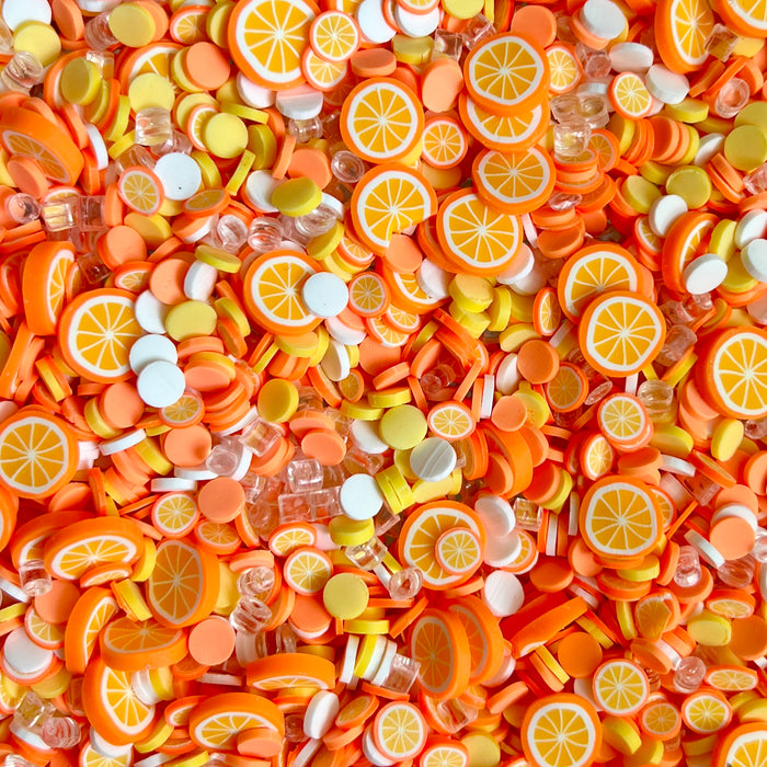 Orange Crush Clay Embellishments