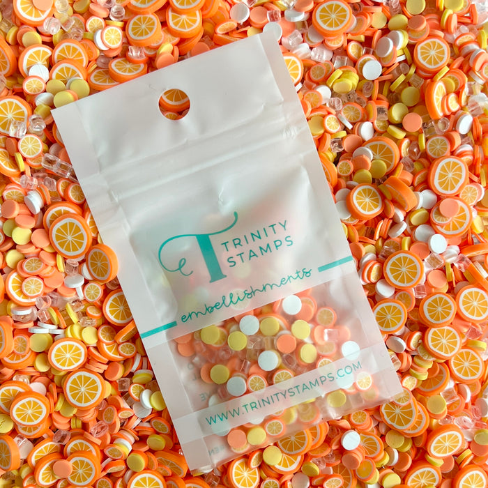 Orange Crush Clay Embellishments