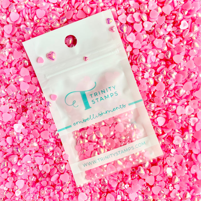 French Rose Heart Baubles