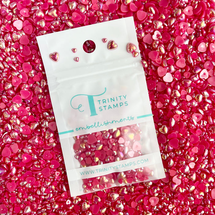 Carmine Heart Baubles