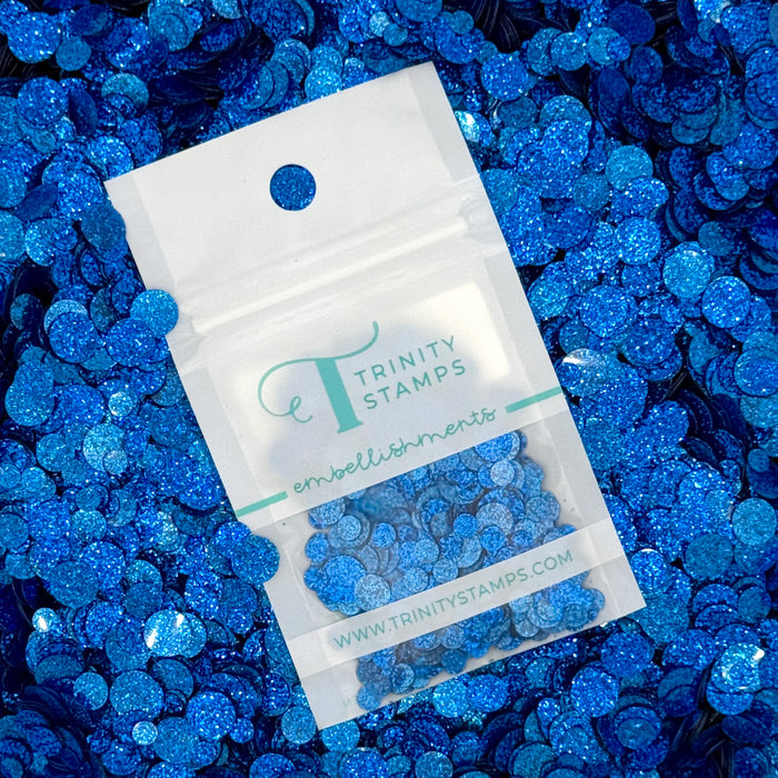 Sapphire Sparkle Spots Confetti Embellishments