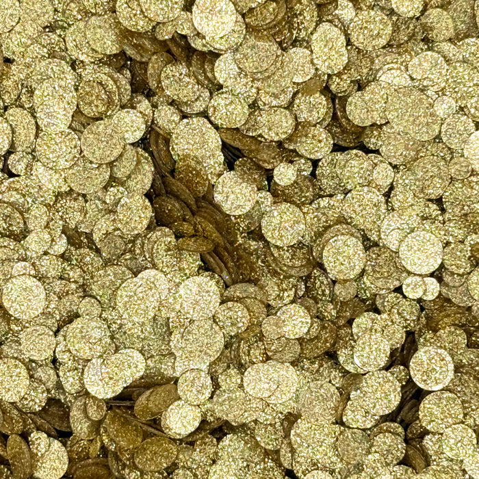Holographic Gold Sparkle Spots Confetti Embellishments