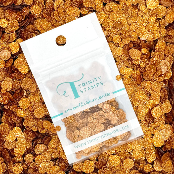Orange Sparkle Spots Confetti Embellishments