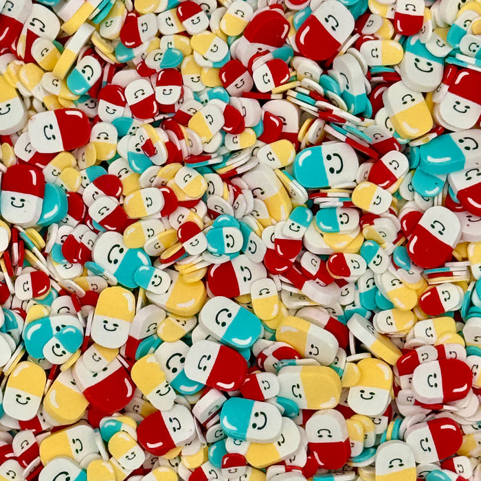 Happy Pills Clay Embellishments