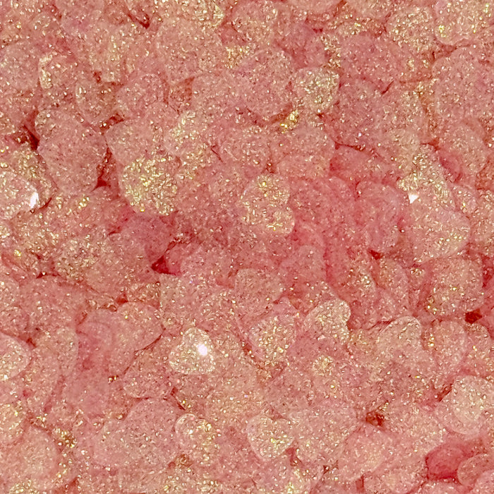 Pink Sparkle Hearts Confetti Embellishments