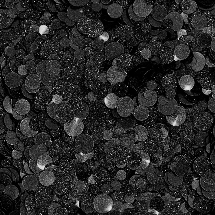 Black Sparkle Spots Confetti Embellishments