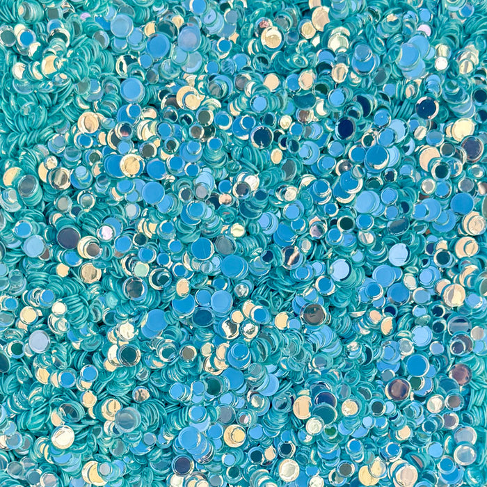 Polished Aquamarine Confetti Embellishments