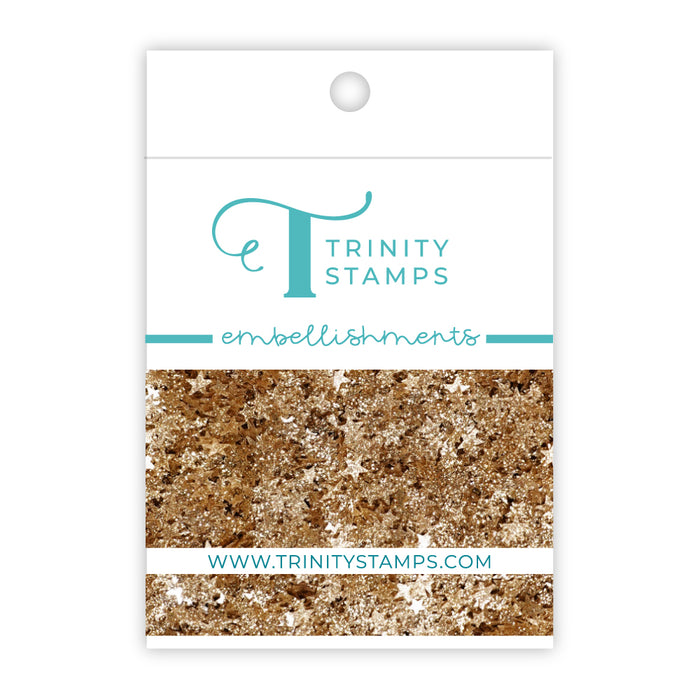 Golden Sparkle Stars Confetti Embellishments