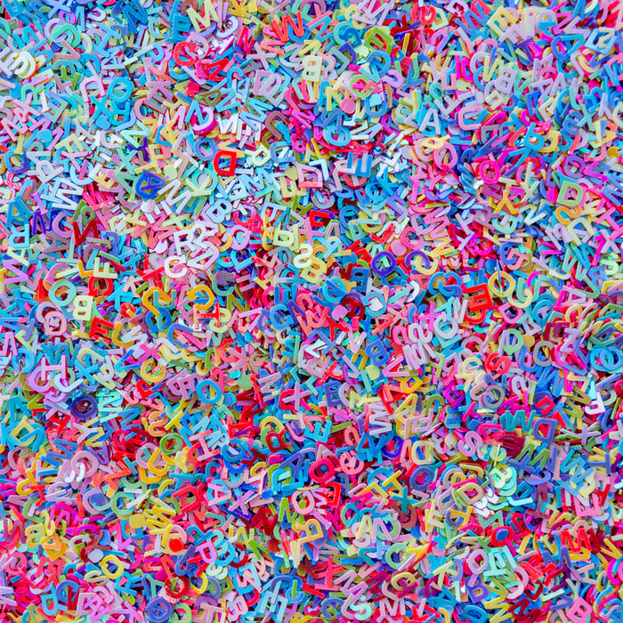 Letter Bits Confetti Embellishment Mix