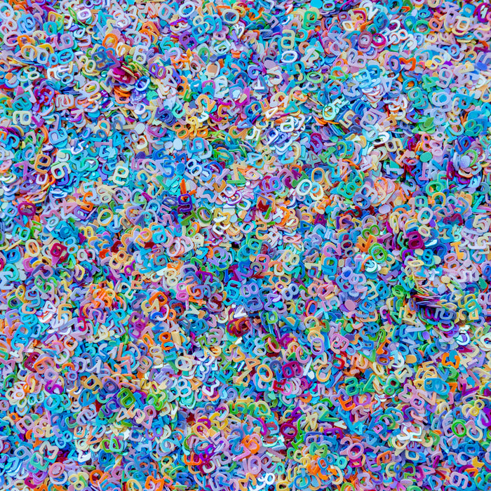 Number Bits Confetti Embellishment Mix