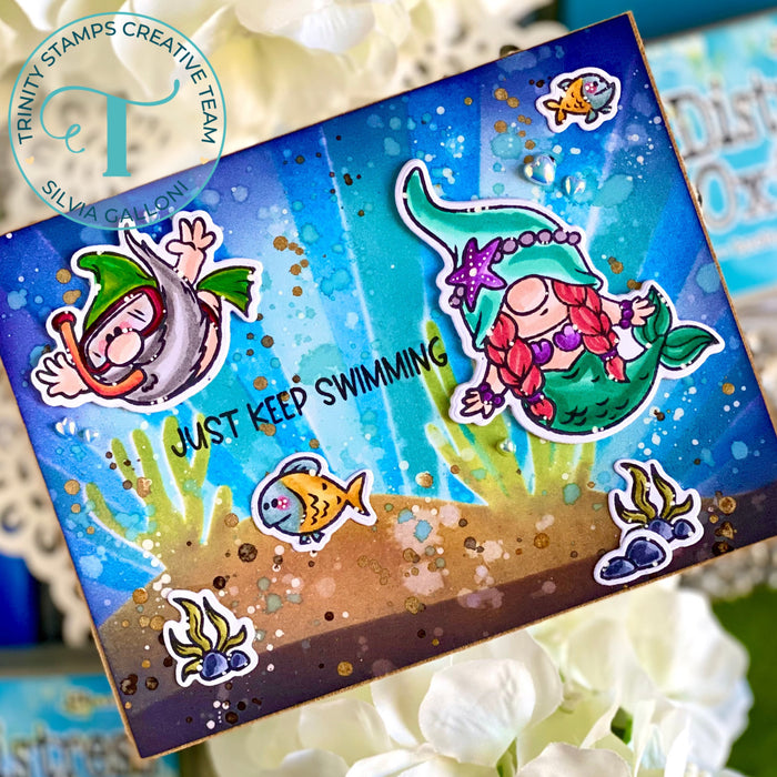 Gnomies Under The Sea 4x4 Stamp Set