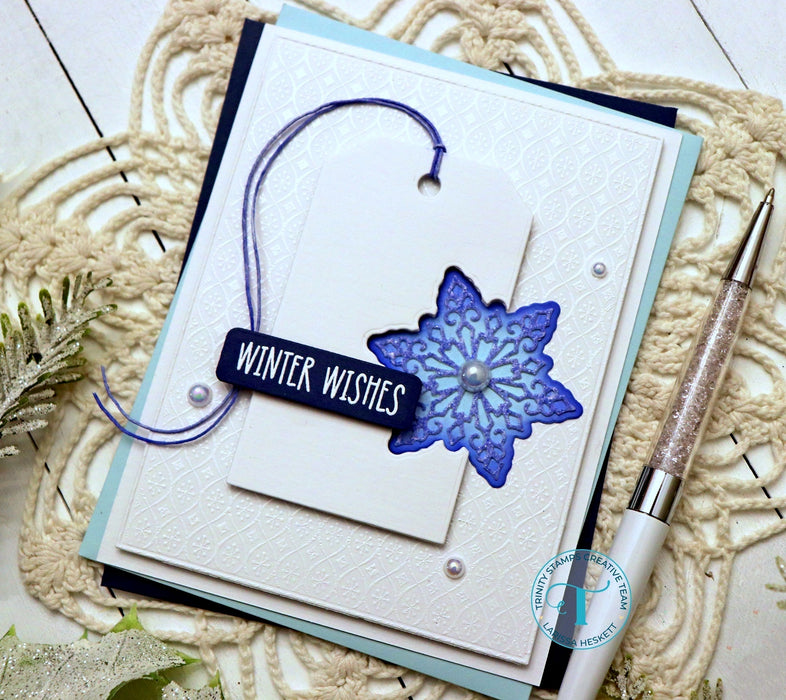 Retro Snowflake Wrap 6x6 Background Stamp
