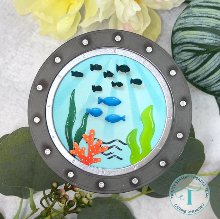 Porthole Circle Card Add-on Die Set