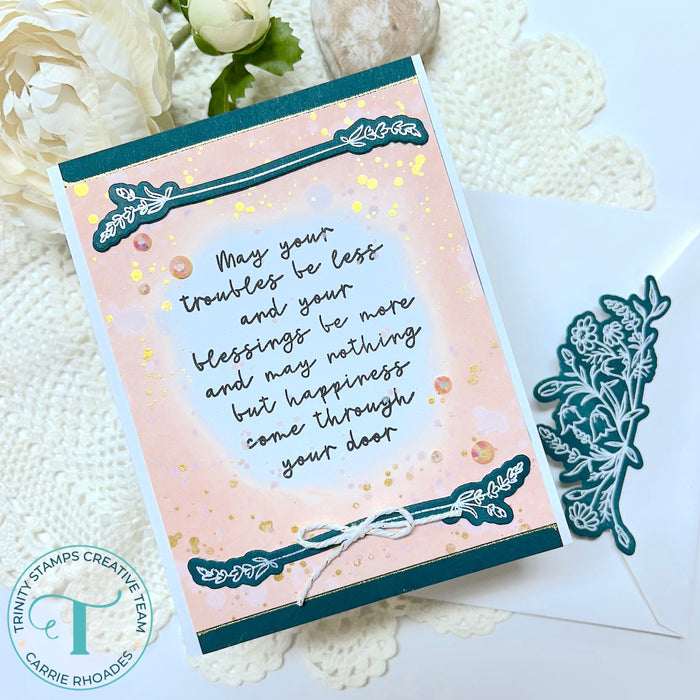 Irish Blessing Blooms 4x6 Stamp Set