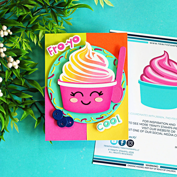 Fro-Yo Swirl Coordinating Stencil - Carrie Rhoades Collection