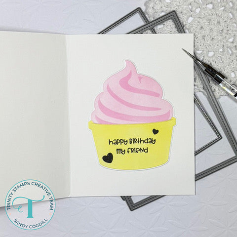 Greetings Fro-Yo Cards 4X6 Stamp Set - Carrie Rhoades Collection