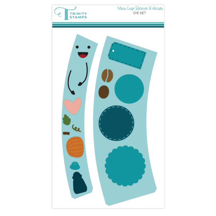 Mini Coffee Cup Sleeve and Decor Die Set