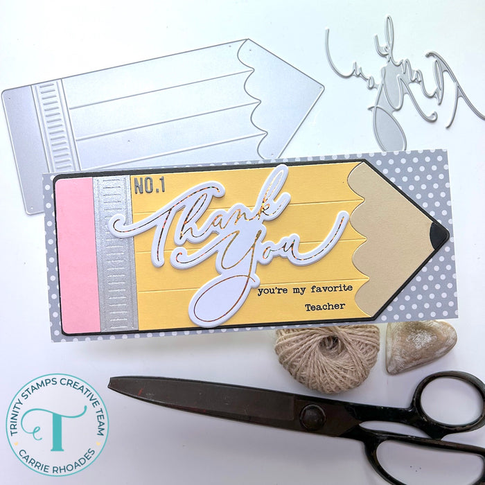 Shimmer Script Thank You Hot Foil Die Set