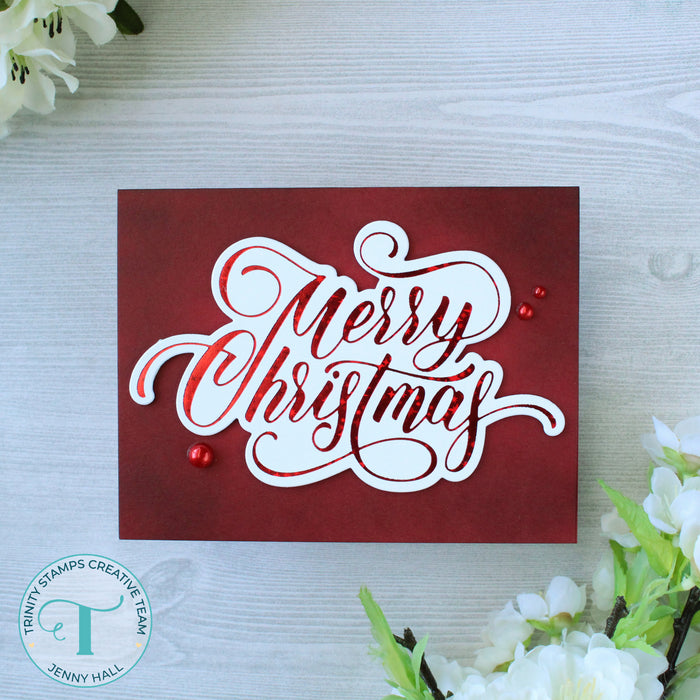 Foiled Christmas Sentiment Cut & Foil Die Set