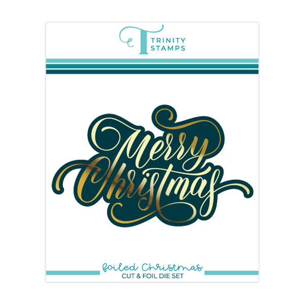 Foiled Christmas Sentiment Cut & Foil Die Set