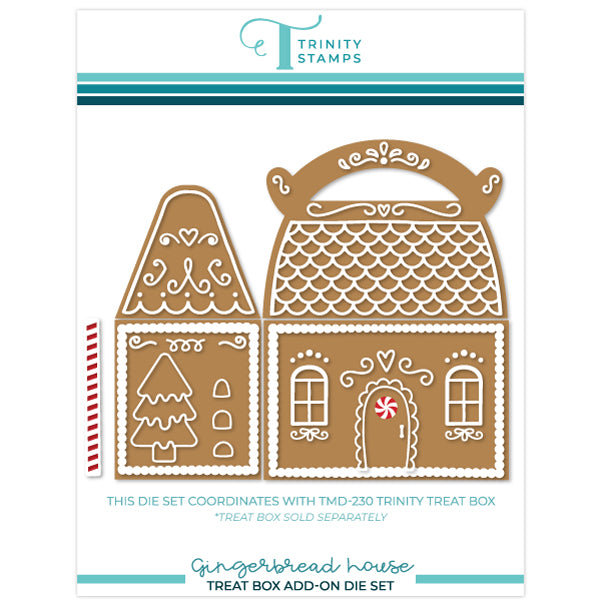 Gingerbread House Treat Box Add-on Die Set