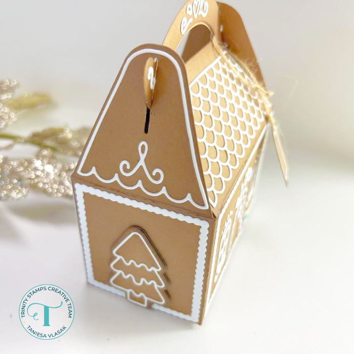 Gingerbread House Treat Box Add-on Die Set