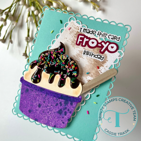 Greetings Fro-Yo Cards 4X6 Stamp Set - Carrie Rhoades Collection