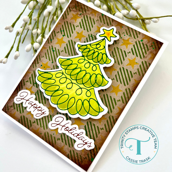 Swirling Shimmer Tree Cut & Foil Die Set