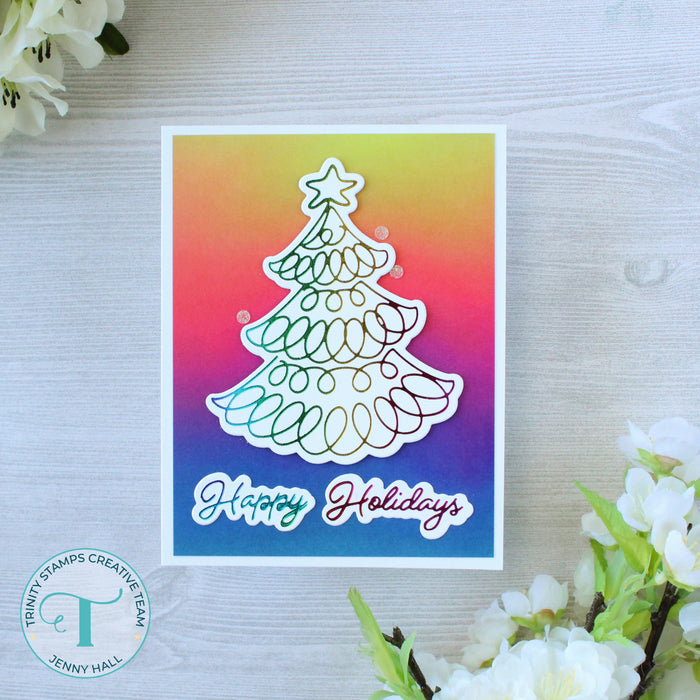 Swirling Shimmer Tree Cut & Foil Die Set
