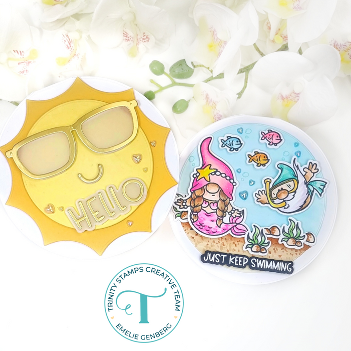 Gnomies Under The Sea 4x4 Stamp Set