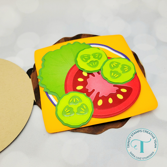 Buildable Burger Die Set - Circle Card Add-On