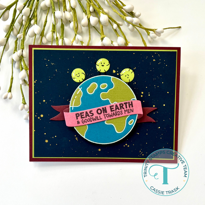 Planet Earth Banner Sentiments 4x4 Coordinating Stamp Set