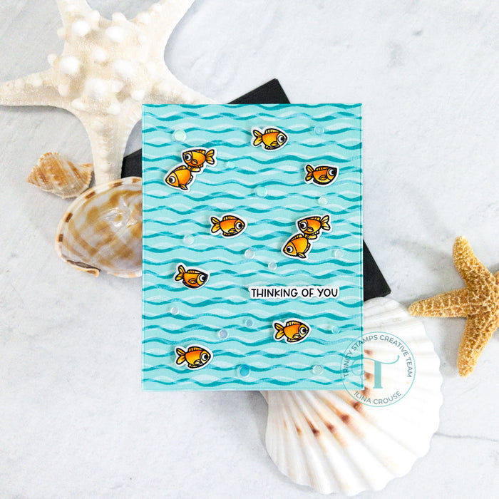 Underwater Scene - 6"x6" Background Stamp
