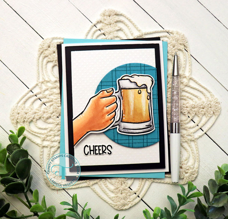 Double Line Check 6x6 Background Stamp