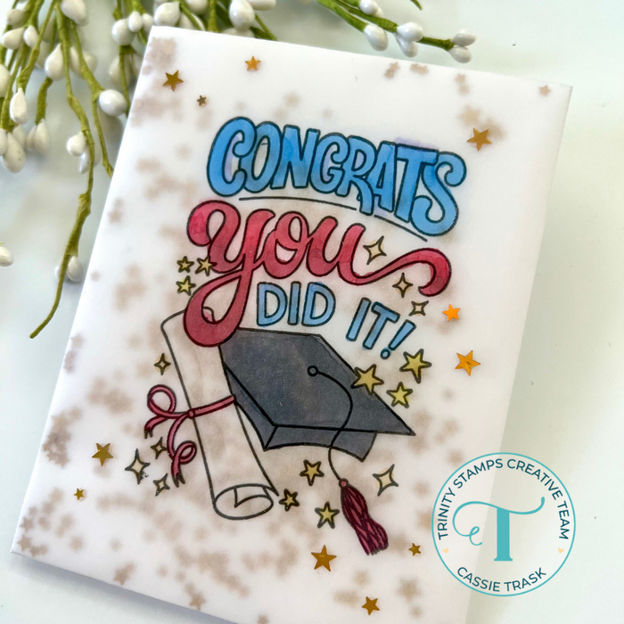You Did It, Grad 3x4 Stamp Set