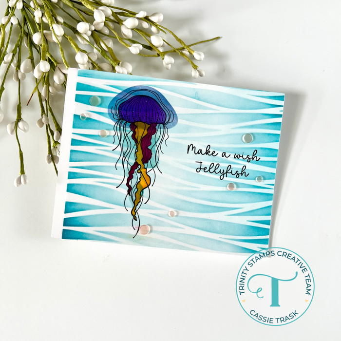Jellyfish Wish 6x6 Coordinating Stencil